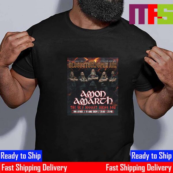 Amon Amarth The UK’s Biggest Viking Row Bloodstock Open Air Festival 8th-11th August 2024 At Catton Derbyshire Unisex T-Shirt