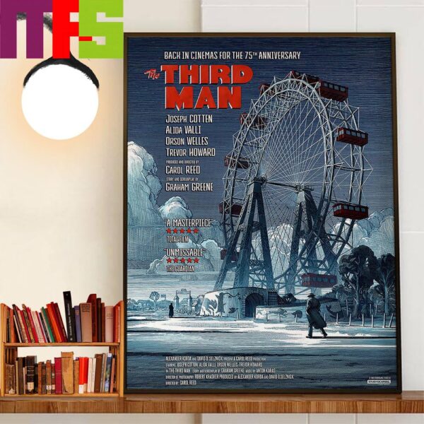 Back In Cinemas For The 75th Anniversary The Third Man Official Poster Home Decor Wall Art Poster Canvas