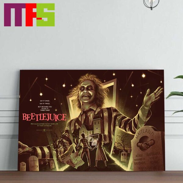 Beetlejuice Beetlejuice Horror Comedy Film 2024 Release In Theaters September Home Decor Poster Canvas