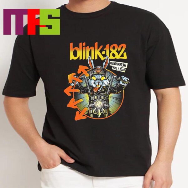 Blink-182 Milwaukee Wisconsin At Fiserv Forum One More Time Tour 2024 On August 7th Unisex T-Shirt