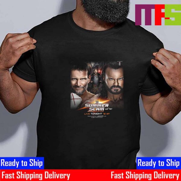 CM Punk And Drew McIntyre Plus Special Guest Referee Seth Rollins At WWE SummerSlam Cleveland 2024 Essential T-Shirt