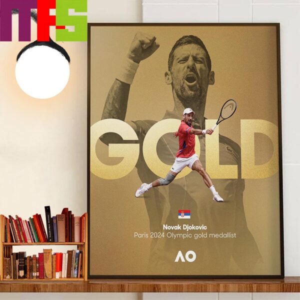 Career Golden Slam Novak Djokovic Paris 2024 Olympic Gold Medallist Home Decor Wall Art Poster Canvas