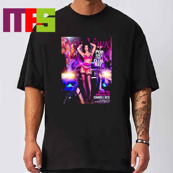 Charli XCX On New York Magazine 2024 Pop Goes The Club Rat Unisex T-Shirt