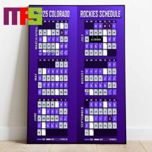 Colorado Rockies 2025 Colorado Rockies Schedule Calendars Home Decor Poster Canvas