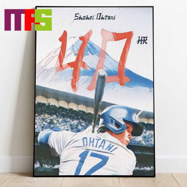 Congrats To Shohei Ohtani Los Angeles Dodgers The 6th Player In MLB 2024 History To Reach The 40 40 Club Home Decor Poster Canvas