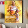 Gabby Thomas At Paris Olympics 2024 Win Gold Medal In Track And Field Women 200m Home Decor Poster Canvas