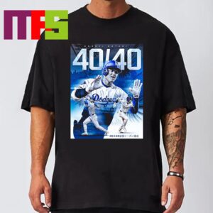 Congrats To Shohei Ohtani Los Angeles Dodgers MLB 2024 The 6th Player History To Reach The 40 40 Club Classic T-Shirt