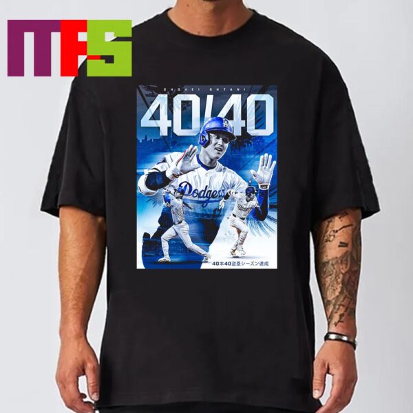 Congrats To Shohei Ohtani Los Angeles Dodgers MLB 2024 The 6th Player History To Reach The 40 40 Club Classic T-Shirt