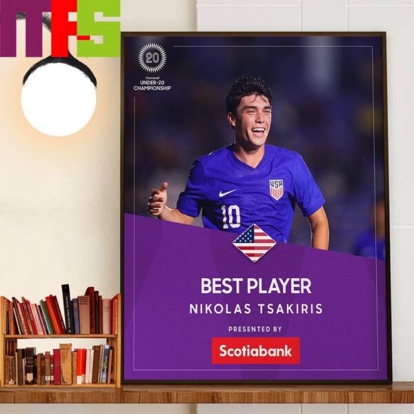 Congratulations To Nikolas Tsakiris Is The Best Player Of The Concacaf U20 Championship Home Decor Wall Art Poster Canvas