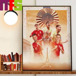 Congratulations To Spain Are Olympic Gold Medallists Paris 2024 Home Decor Poster Canvas