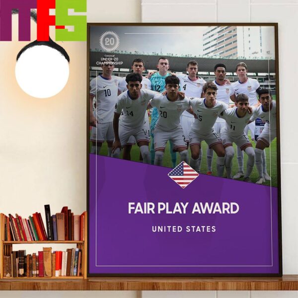 Congratulations To US Soccer Youth National Teams Are The Fair Play Award In The Concacaf U20 Championship Home Decor Wall Art Poster Canvas