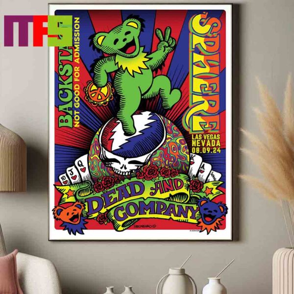 Dead And Company At Sphere Las Vegas Nevada 2024 On August 9th Dead Forever Poster Canvas