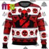 Deadpool Jolly Red Guy Marvel Studios Ugly Christmas Sweater