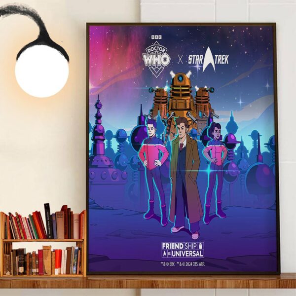 Doctor Who x Star Trek Friendship Is Universal Wall Decor Poster Canvas