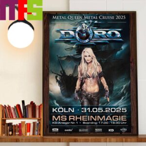 Doro At Metal Queen Metal Cruise 2025 In Germany Home Decor Poster Canvas