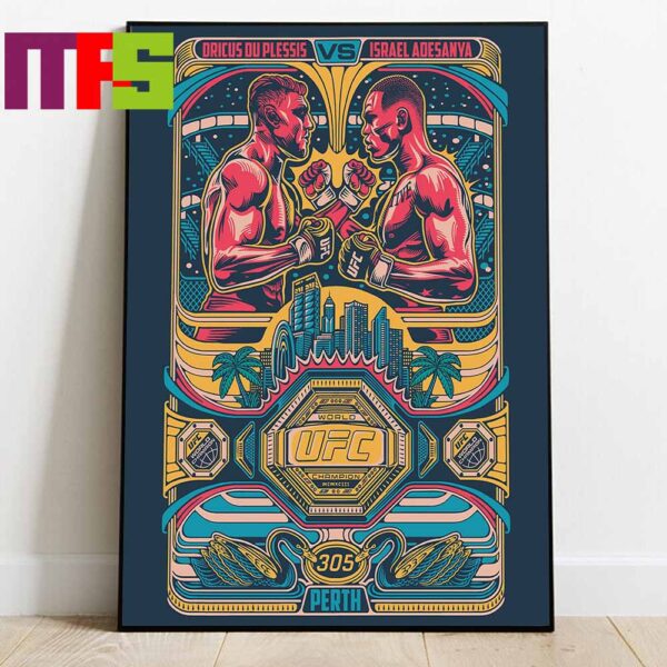 Dricus Du Plessis Vs Israel Adesanya UFC 305 Pearth 2024 Home Decor Poster Canvas