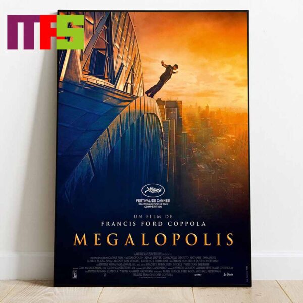 First Poster Megalopolis Movie 2024 By Francis Ford Coppola Starring Adam Driver Aubrey Plaza Home Decor Poster Canvas