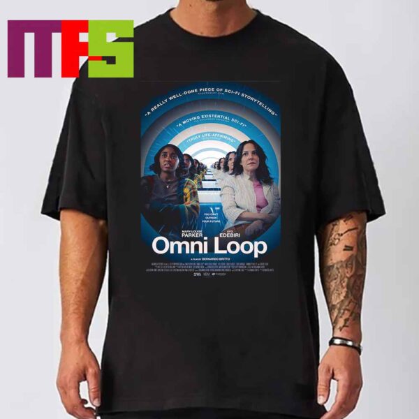 First Poster SciFi Omni Loop Film Stars Mary Louise Parker And Ayo Edibiri Essential T-Shirt