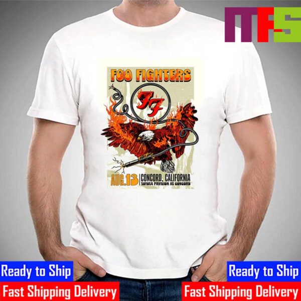 Foo Fighters 2024 Everything Or Nothing At All Tour At Toyota Pavilion At Concord CA US August 13rd 2024 Unisex T-Shirt