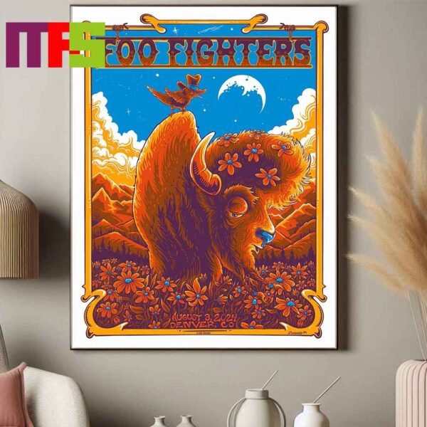 Foo Fighters Everything Or Nothing At All Tour Empower Field At Mile High Denver Colorado On August 3 2024 Home Decor Poster Canvas