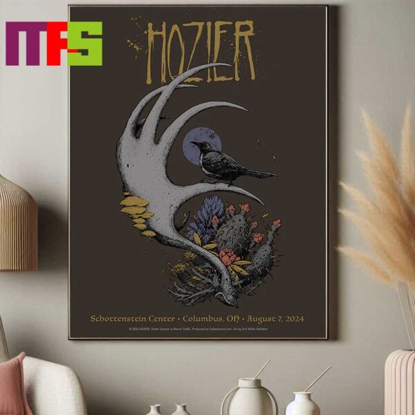 Hozier Columbus Show At Schottenstein Center On August 7th 2024 Poster Canvas