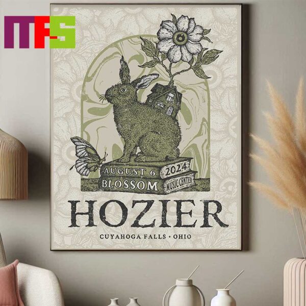 Hozier Cuyahoga Falls Ohio At Blossom Music Center On August 6th 2024 Poster Canvas