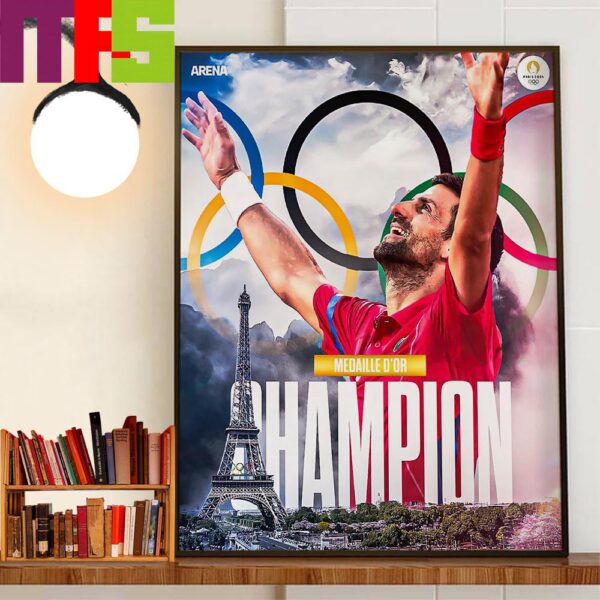 I Finally Did It Novak Djokovic Golden Medal Tennis Olympic Paris 2024 Home Decor Wall Art Poster Canvas