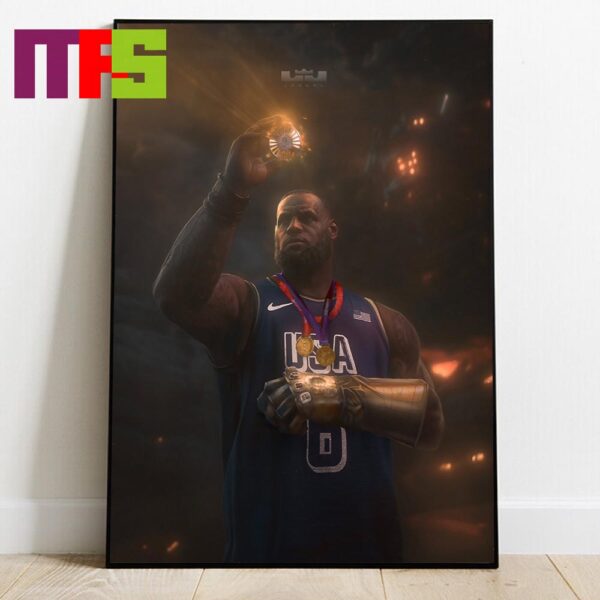 Jame Lebron x Thanos LeThanos USA Basketball Team 2024 Home Decor Poster Canvas