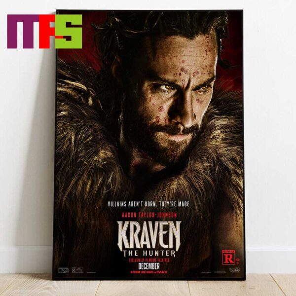 Kraven The Hunter Marvel Studios Star Aaron Taylor Johnson On December 2024 Home Decor Poster Canvas