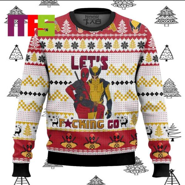 Let’s Go Deadpool Wolverine Ugly Sweater