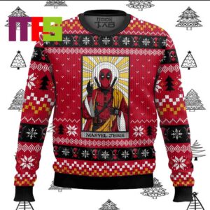 Marvel Jesus Deadpool Ugly Sweater