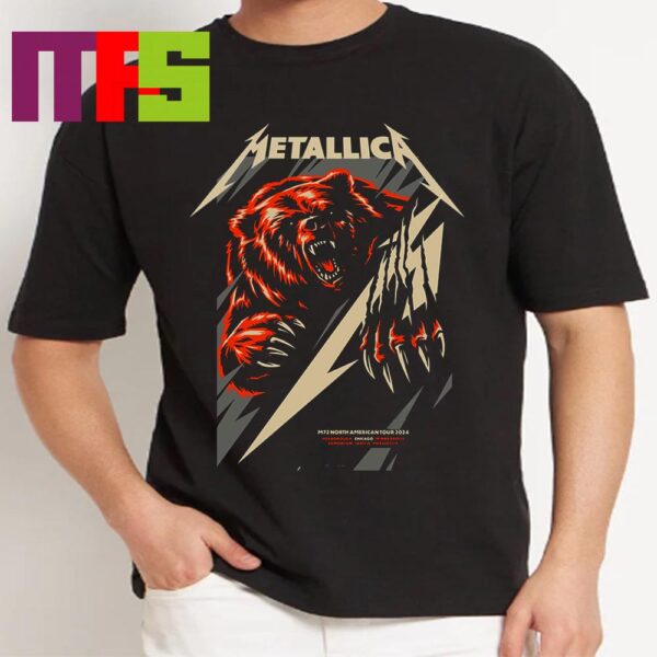 Metallica At Soldier Field Chicago Illinios 2024 M72 World Tour On August 9th Unisex T-Shirt