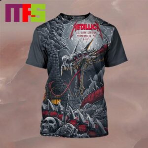 Metallica In Minneapolis MN At US Bank Stadium Day 2 2024 M72 World Tour North America On August 16th All Over Print Shirt