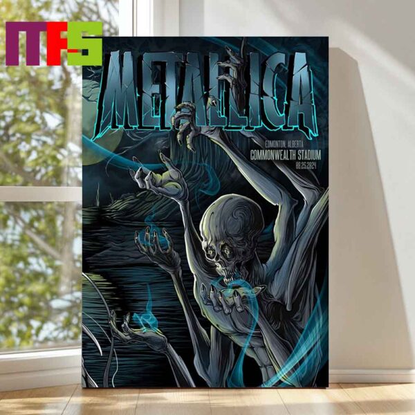 Metallica M72 World Tour North America At Commonwealth Stadium Edmonton Alberta Canada 2024 On August 25 Home Decor Poster Canvas