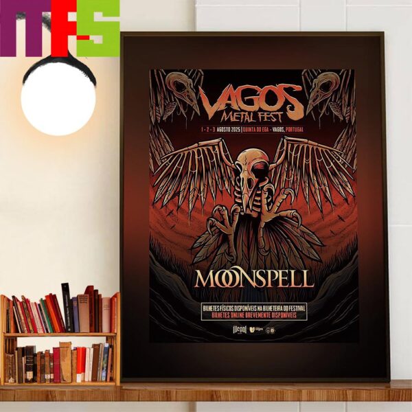 Moonspell Metal Festival At Quinta do Ega Vagos Portugal 1-2-3 August 2025 Home Decor Wall Art Poster Canvas