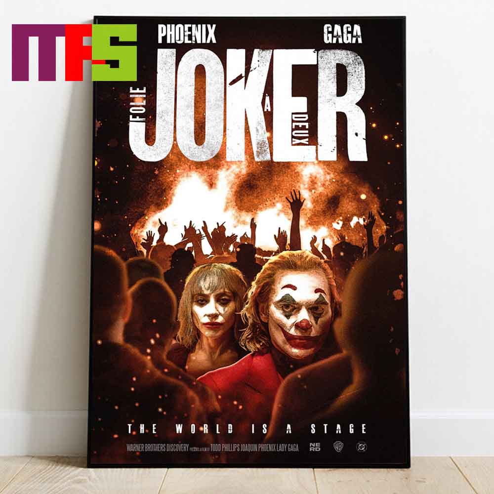 New Poster Joker 2 Folie A Deux The World Is Stage Star Joaquin Phoenix And Lady Gaga Home Decor Poster Canvas