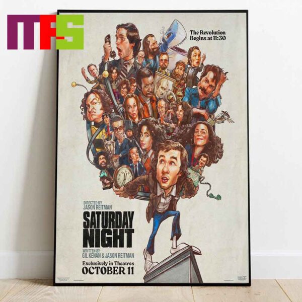 New Poster Saturday Night Director Jason Reitman Exclusively In Theates October 11th 2024 Home Decor Poster Canvas