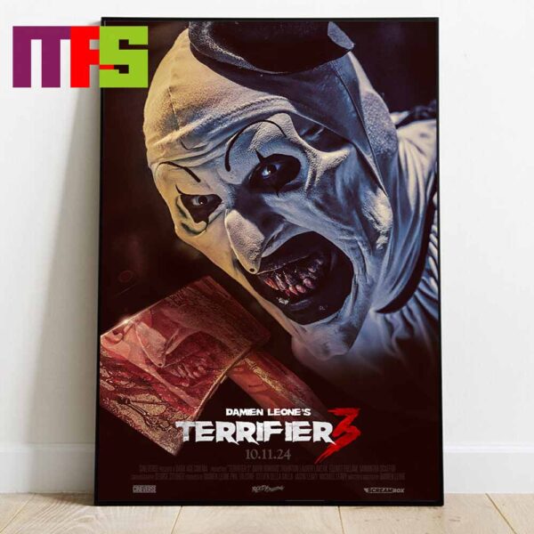 New Poster Terrifier 3 Release On November 11 2024 Director Damien Leone Home Decor Poster Canvas