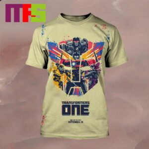 New Poster Transformers One The Origin Story Only In Theaters September 20th All Over Print Tee Shirt New Poster Transformers One The Origin Story Only In Theaters September 20th All Over Print Tee Shirt