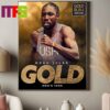 Congrats To Noah Lyles Win Gold Medal Track And Field Men 100m At Paris Olympics 2024 Signature Home Decor Poster Canvas