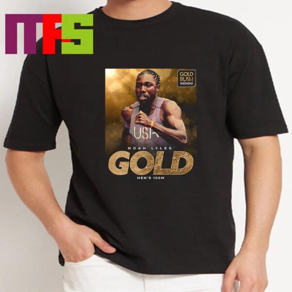 Noah Lyles Win Gold Medal Track And Field Men 100m At Paris Olympics 2024 Signature Essential T-SHirt