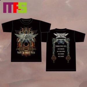 Official Babymetal Mythic Guardians Tee World Tour 2024 Singapore Kuala Lumpur Bangkok Jakarta Two Sided T-Shirt Official Babymetal Mythic Guardians Tee World Tour 2024 Singapore Kuala Lumpur Bangkok Jakarta Two Sided T-Shirt