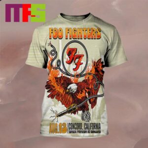 Official Foo Fighters At Toyota Pavilion Concord California 2024 Everything Or Nothing At All Tour On August 13th All Over Print Shirt
