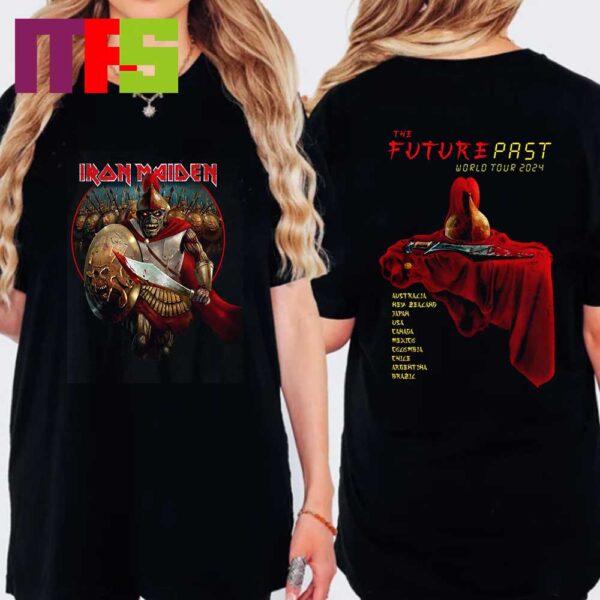 Official Iron Maiden The Future Past 2024 Tour Alexander The Great Two Sided T-Shirt