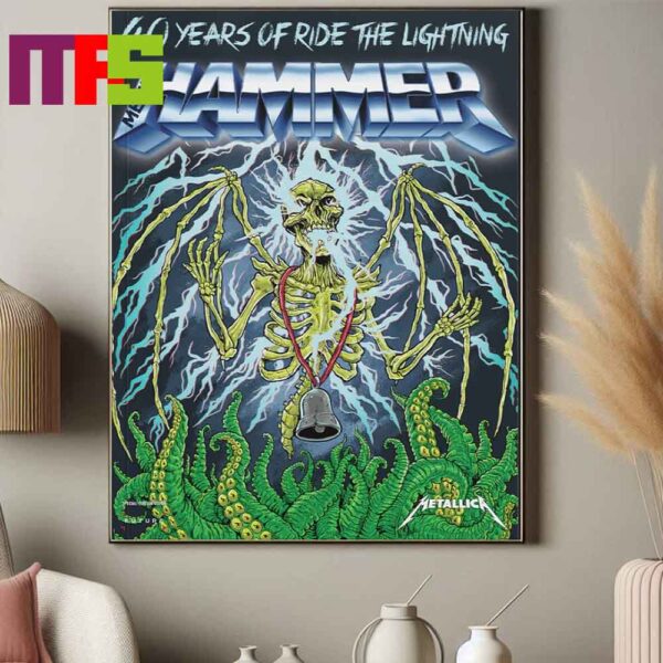 Official Metal Hammer Issue 390 Metallica Magazine 40 Years Of Ride The Light 2024 Home Decor Poster Canvas