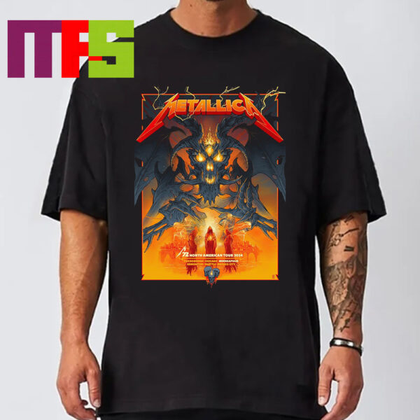 Official Metallica At US Bank Stadium Minneapolis MN 2024 M72 World Tour North America From August 16th And 18th T-Shirt