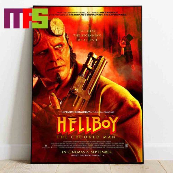 Official Poster For Hellboy The Crooked Man In Cinemas September 27th Home Decor Poster Canvas