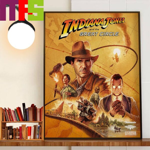 Official Poster Indiana Jones And The Great Circle Wall Decor Poster Canvas