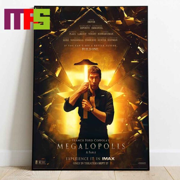 Official Poster Megalopolis Film 2024 Director Francis Ford Coppola Only In Theaters On September 27th Home Decor Poster Canvas