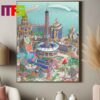 Official Poster Olympics Paris Games 2024 The Iconic Poster Of Paris Home Decor Poster Canvas